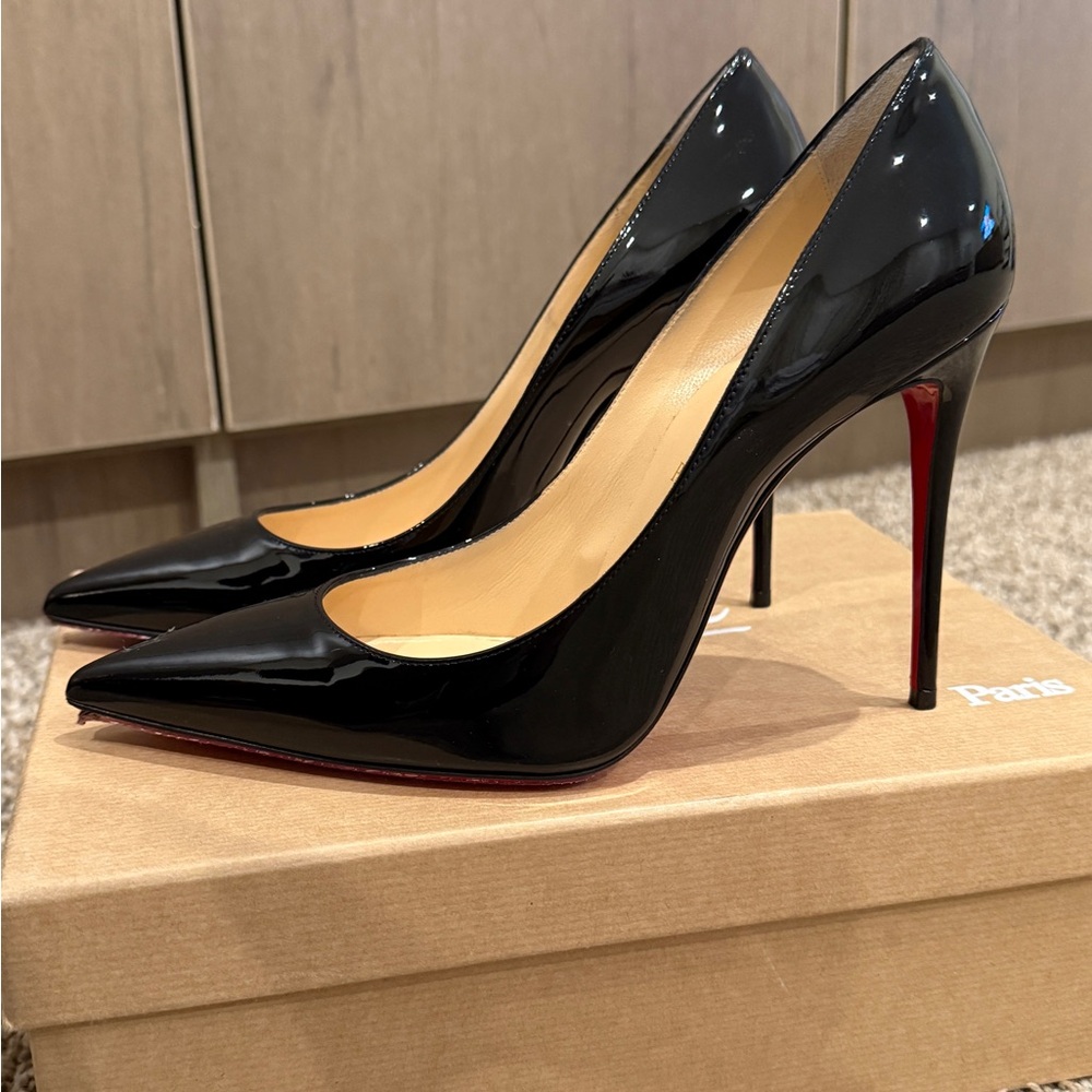 Christian Louboutin So Kate Patent Pointed-Toe Red Sole Pump